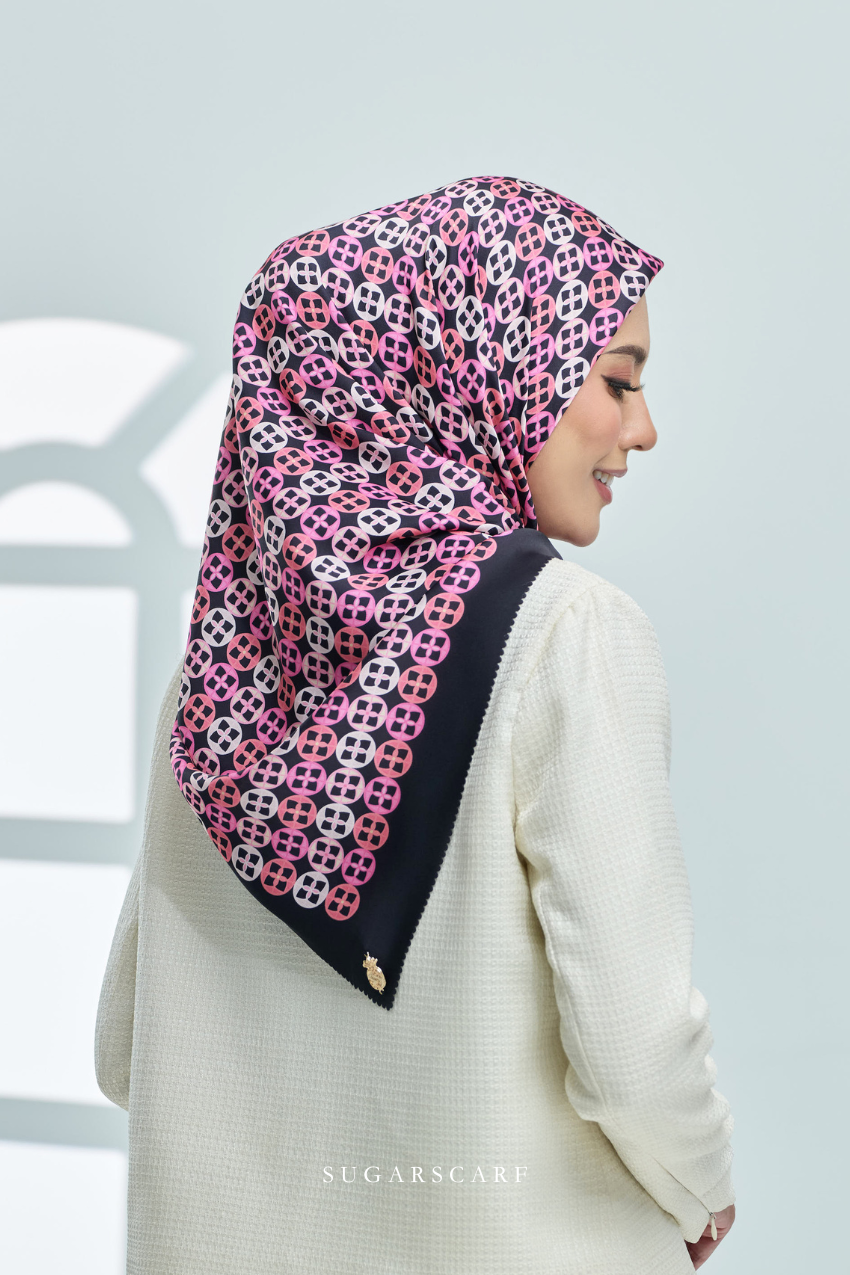 YES ( Square ) AS-IS Girl Boss Mixed Satin Silk Scarf ( Achiever )