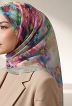 TSE BloomInvitation Japanese Cotton Voile Square - Cleef