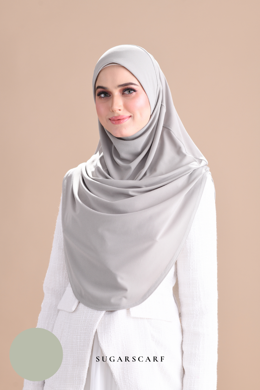 Iris Slip On Plain Hijab (Khaki)