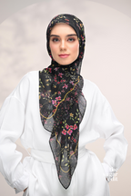 YES DEFECT -  Whispering Bloom Japanese Cotton Voile In (Dark Rose)