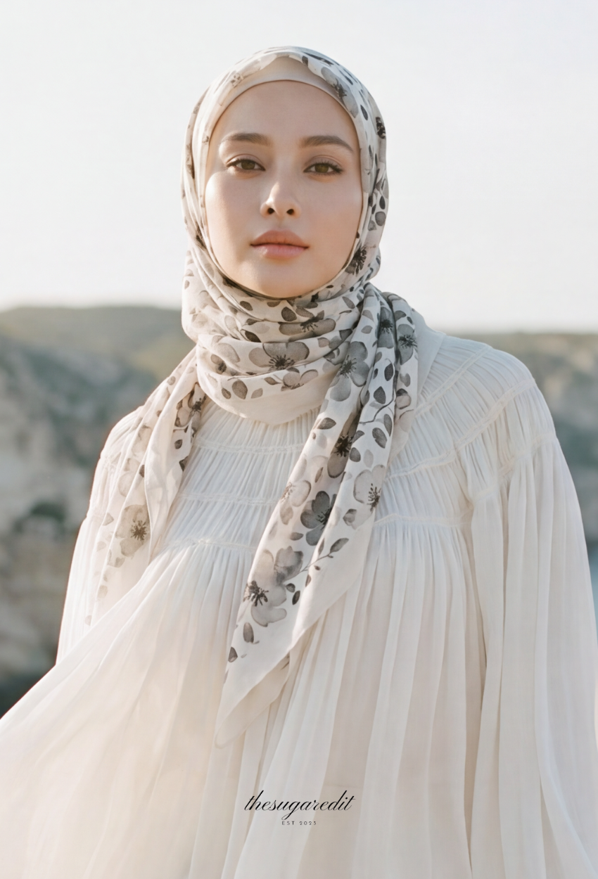 TSE BloomInvitation Japanese Cotton Voile Square Elana