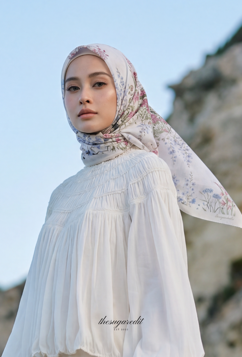 TSE Grace Collection Japanese Voile Square In Velvet Whisper