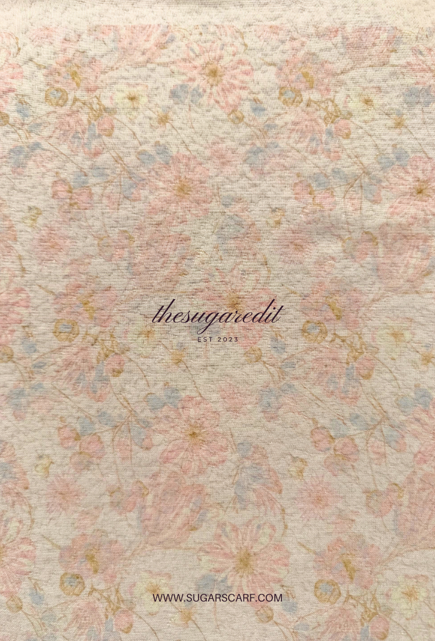 TSE BloomInvitation Japanese Cotton Voile Square -Navona
