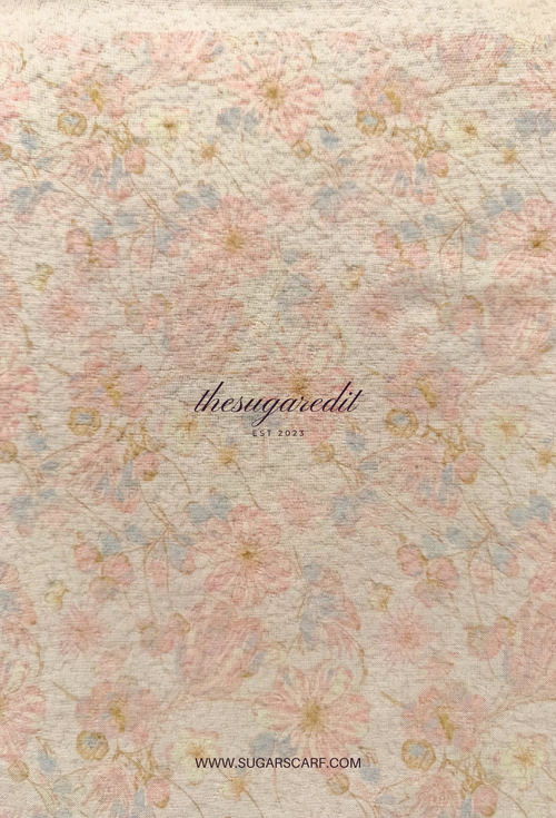 TSE BloomInvitation Japanese Cotton Voile Square -Navona