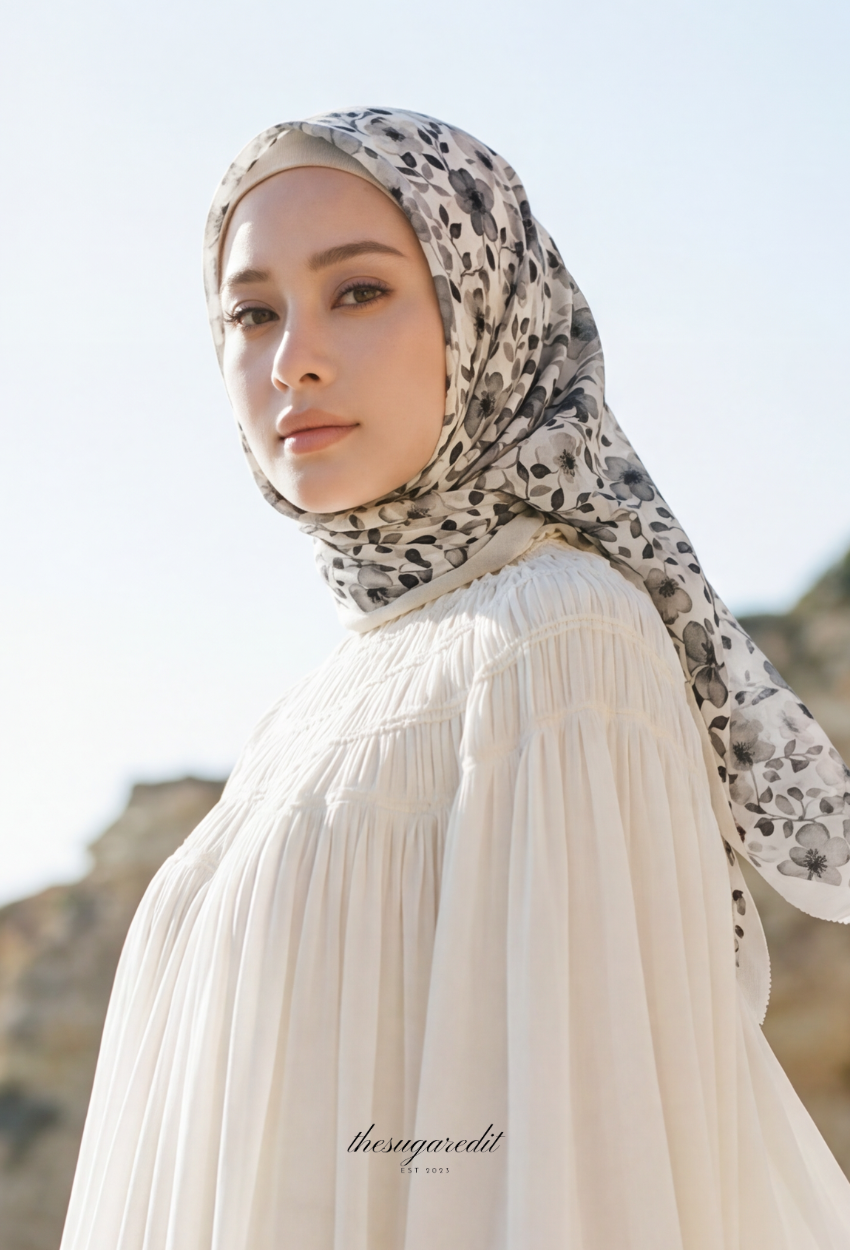 TSE BloomInvitation Japanese Cotton Voile Square Elana