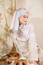 ( Square ) Classy Harmoni Mixed Satin Silk Scarf ( UNITY )