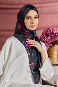 YES DEFECT - (Square ) Celeste In Mixed Silk Matte Satin (Symphony)
