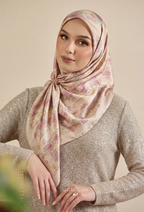 Eid Maison 2026 Scarves Mixed Satin Square in BloomAlba - Preorder