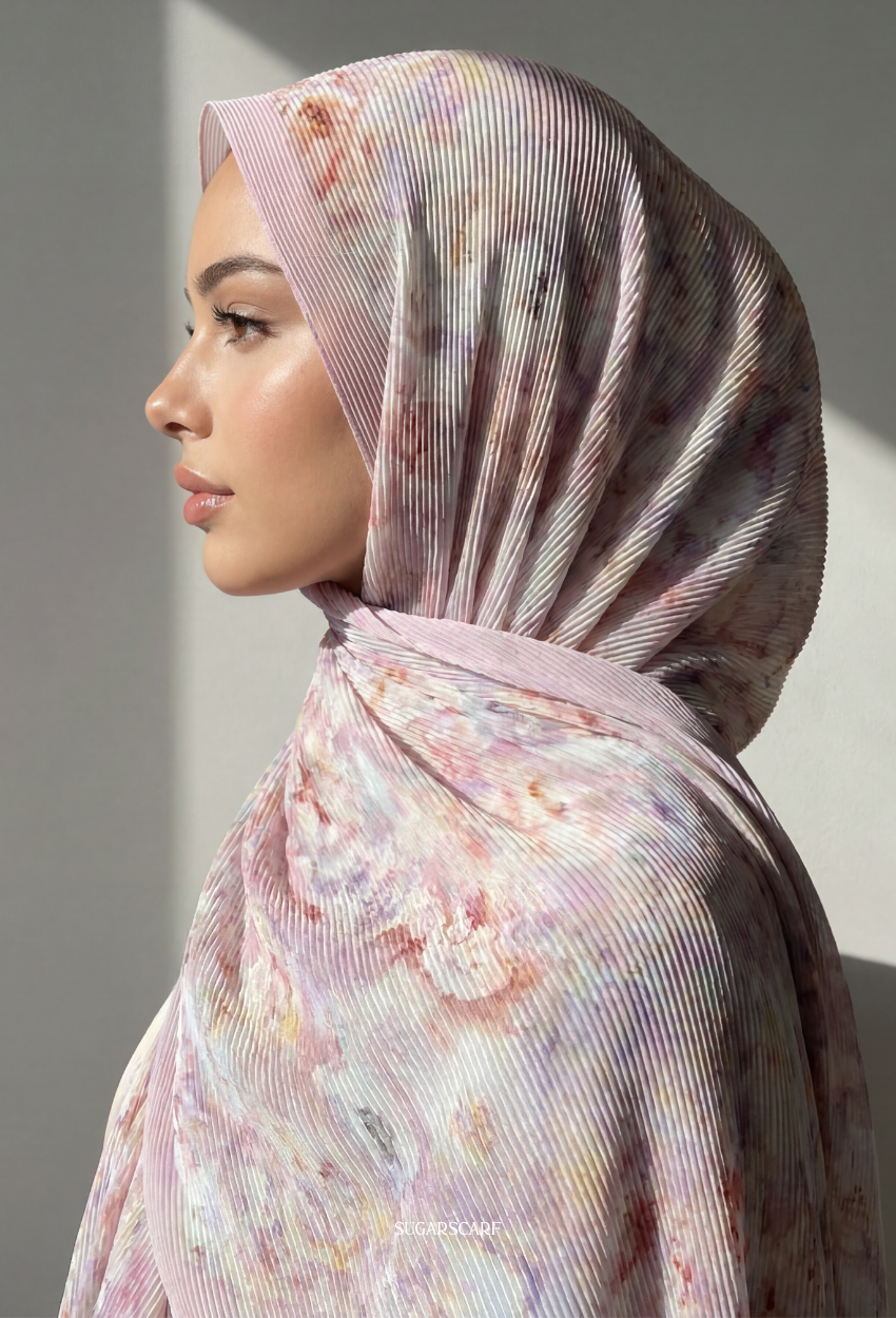 Fall In Love Wide Ultra Fine Pleated Shawl Ironless · in Julie