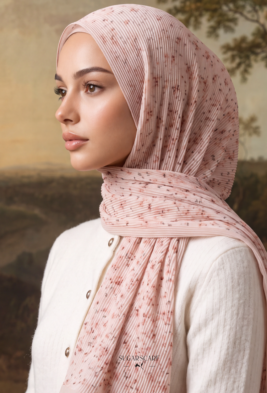 Fall In Love Wide Ultra Fine Pleated Shawl Ironless · in Amelia