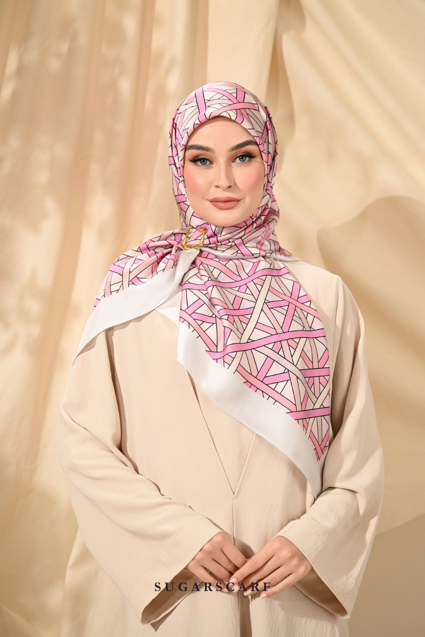 YES ( Square ) Classy Simpulan Mixed Satin Silk Satin ( SALAM )
