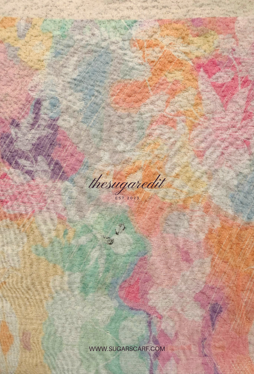 TSE BloomInvitation Japanese Cotton Voile Square - Vivian