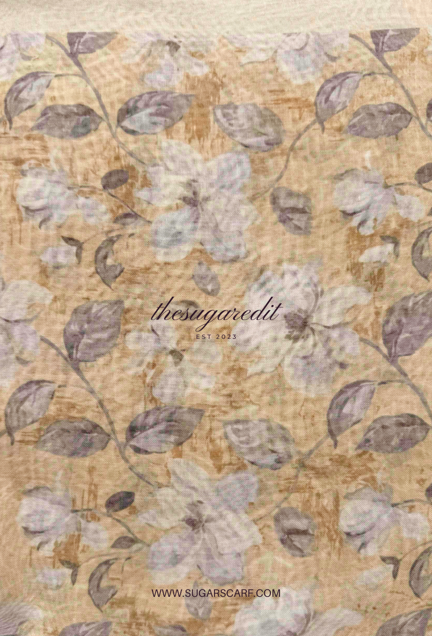 TSE BloomInvitation Japanese Cotton Voile Square - GoldenNight