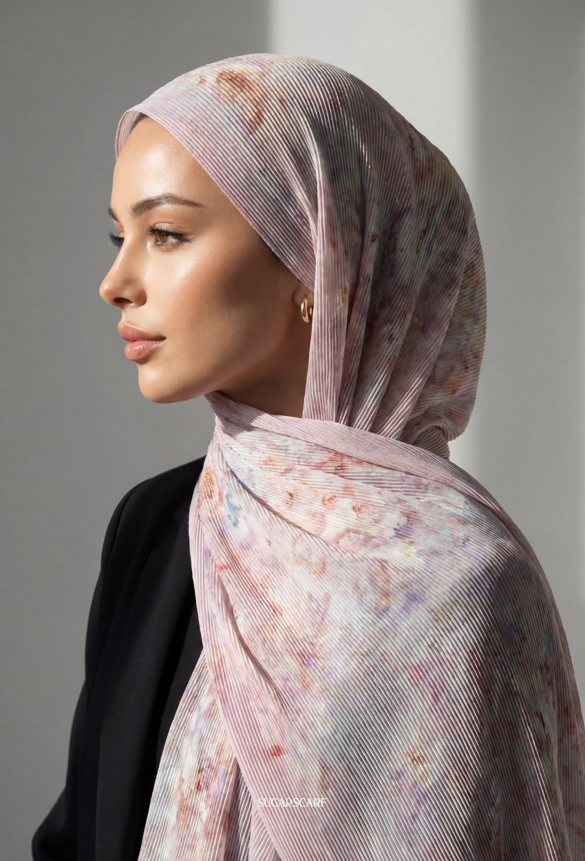 Fall In Love Wide Ultra Fine Pleated Shawl Ironless · in Julie
