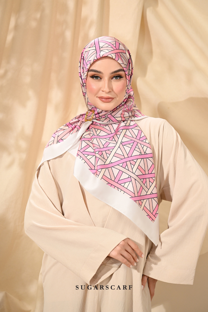YES ( Square ) Classy Simpulan Mixed Satin Silk Satin ( SALAM )