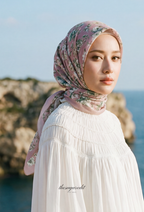 TSE BloomInvitation Japanese Cotton Voile Square In Francessca