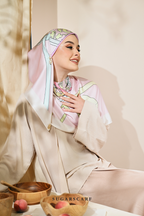 ( Square ) Classy Harmoni Mixed Satin Silk Scarf ( UNITY )