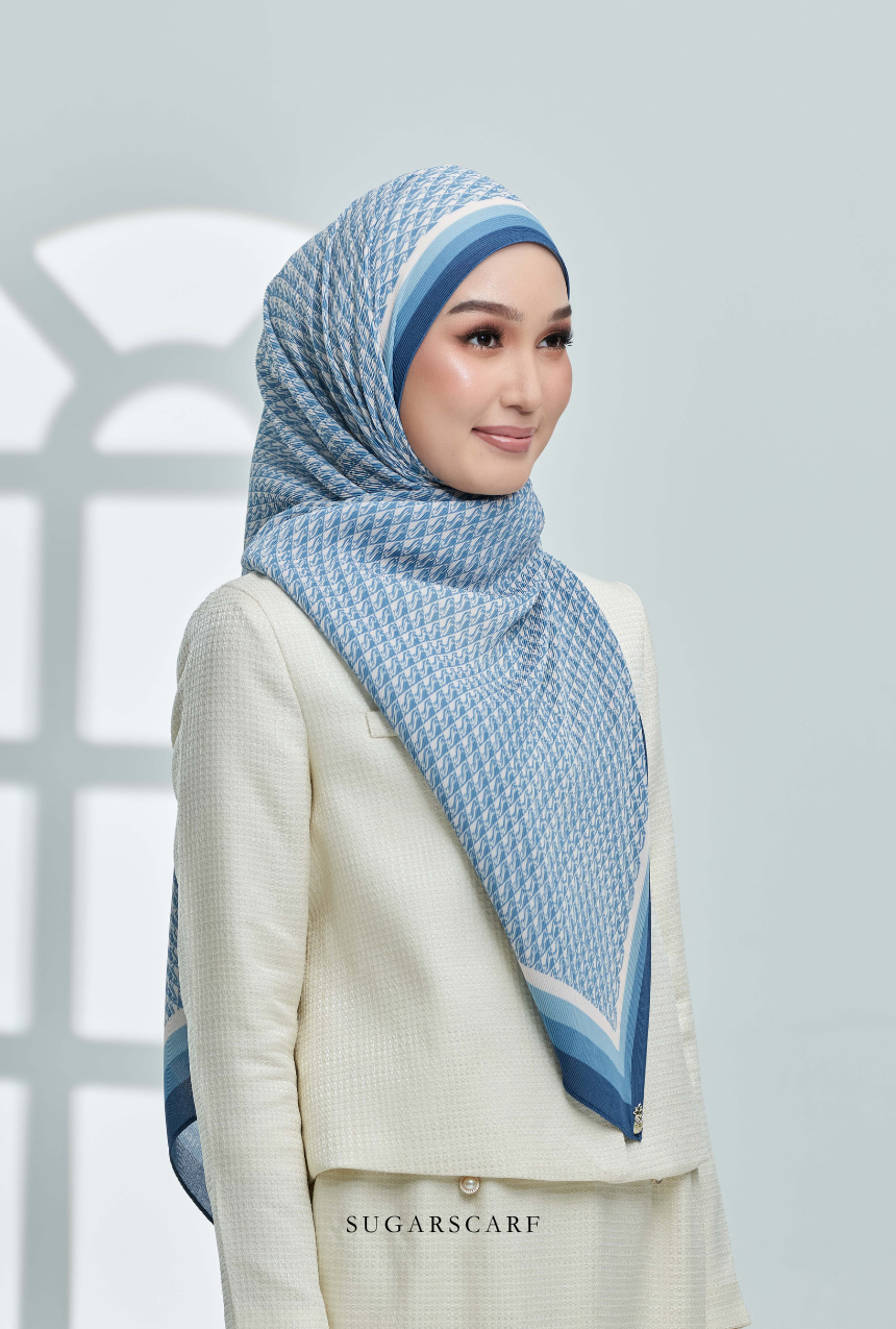 (SAMPLE) ( Full Wide Pleats Shawl ) Classy Monogram ( NAISS )