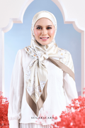 ( Square ) Garden of Hurrem Bloom Mixed Silk Satin Scarf ( YASMEEN )