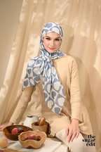 YES DEFECT - THESUGAREDIT Heart Edit Vol 1 French Silk Cotton Bawal ( LOVE LETTER - Gray )