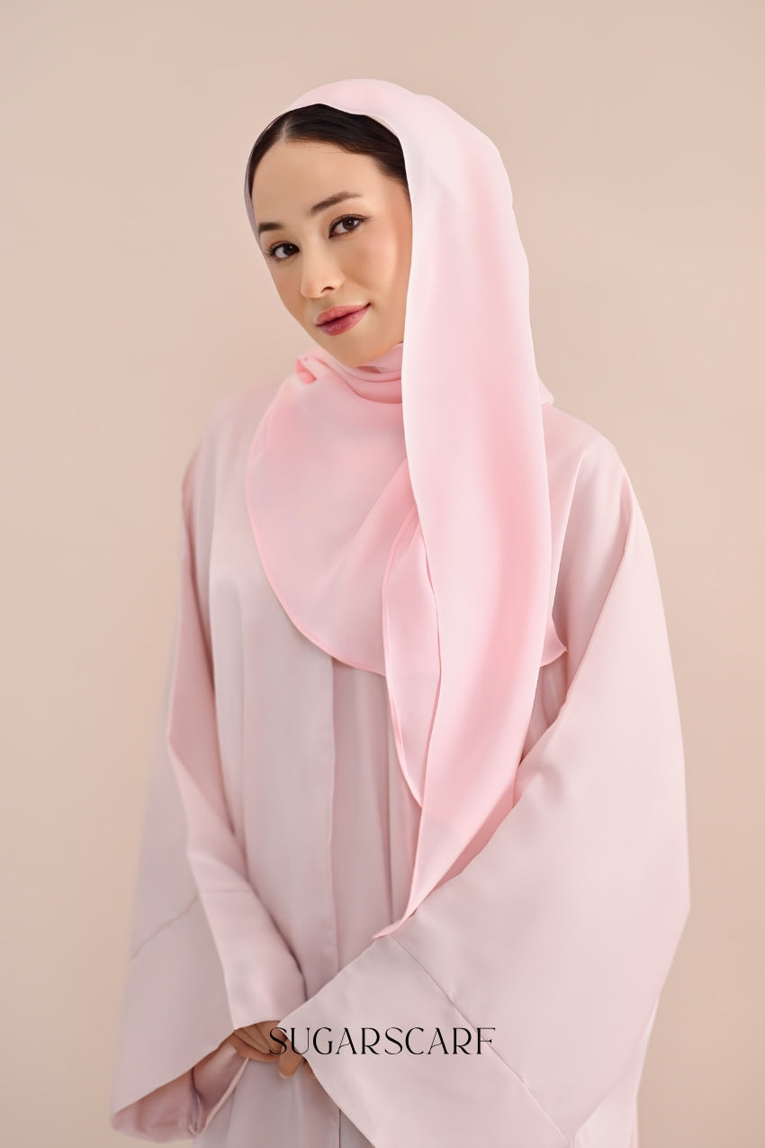 Noir Éclat Kate The Scarfé Hood /Shawl 100%Silk in (Rosewater)