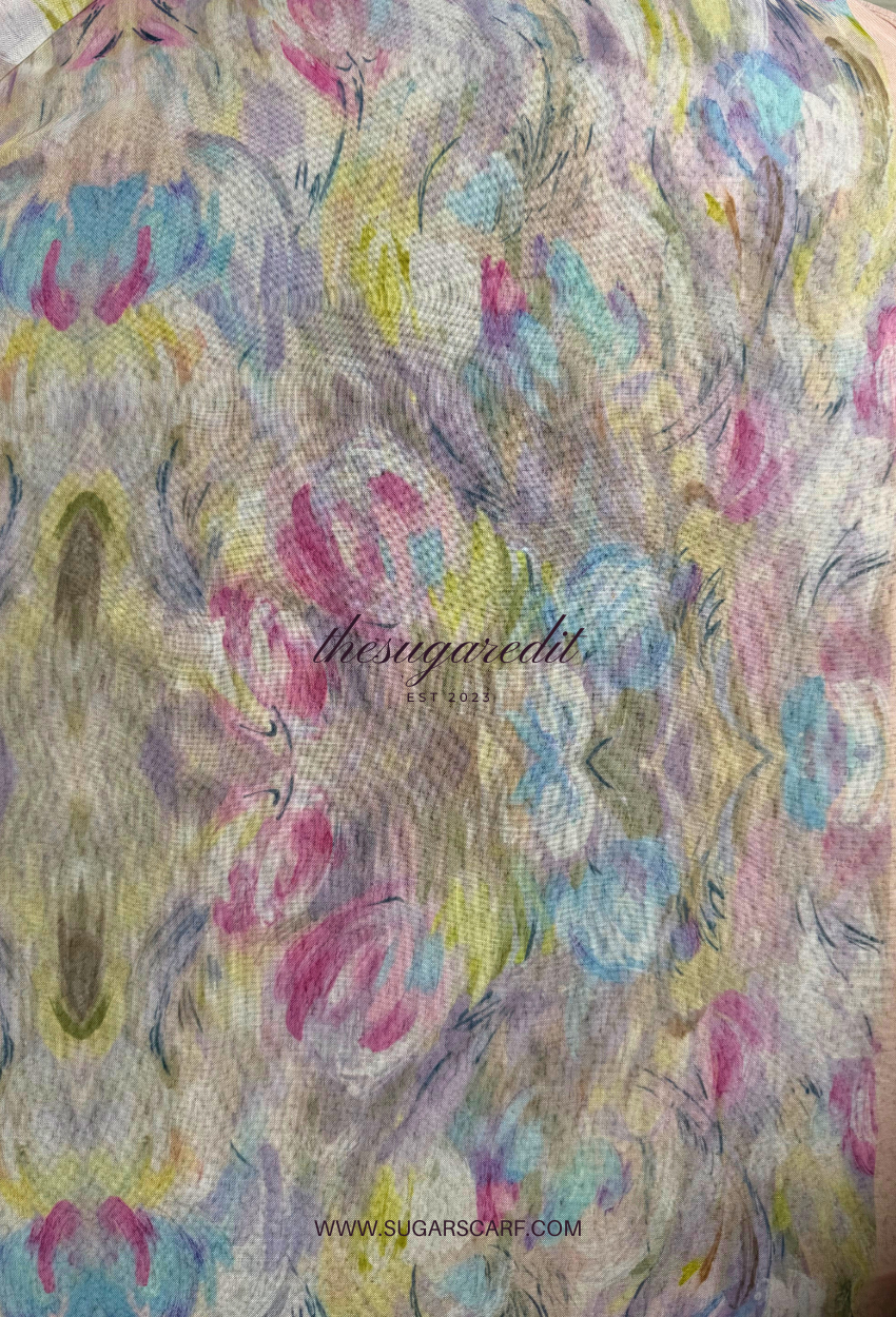 TSE BloomInvitation Japanese Cotton Voile Square - Belle