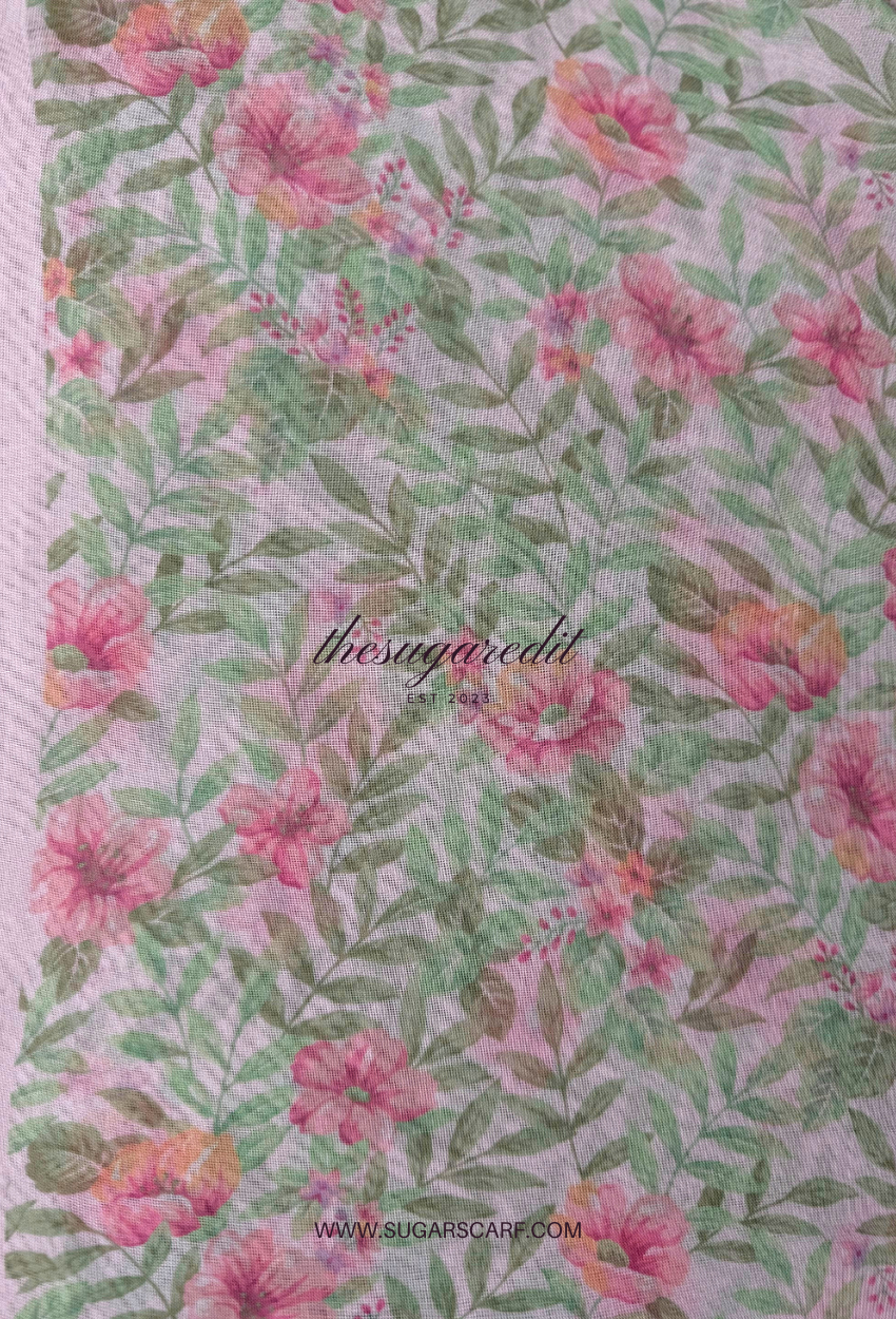 TSE BloomInvitation Japanese Cotton Voile Square - Asha