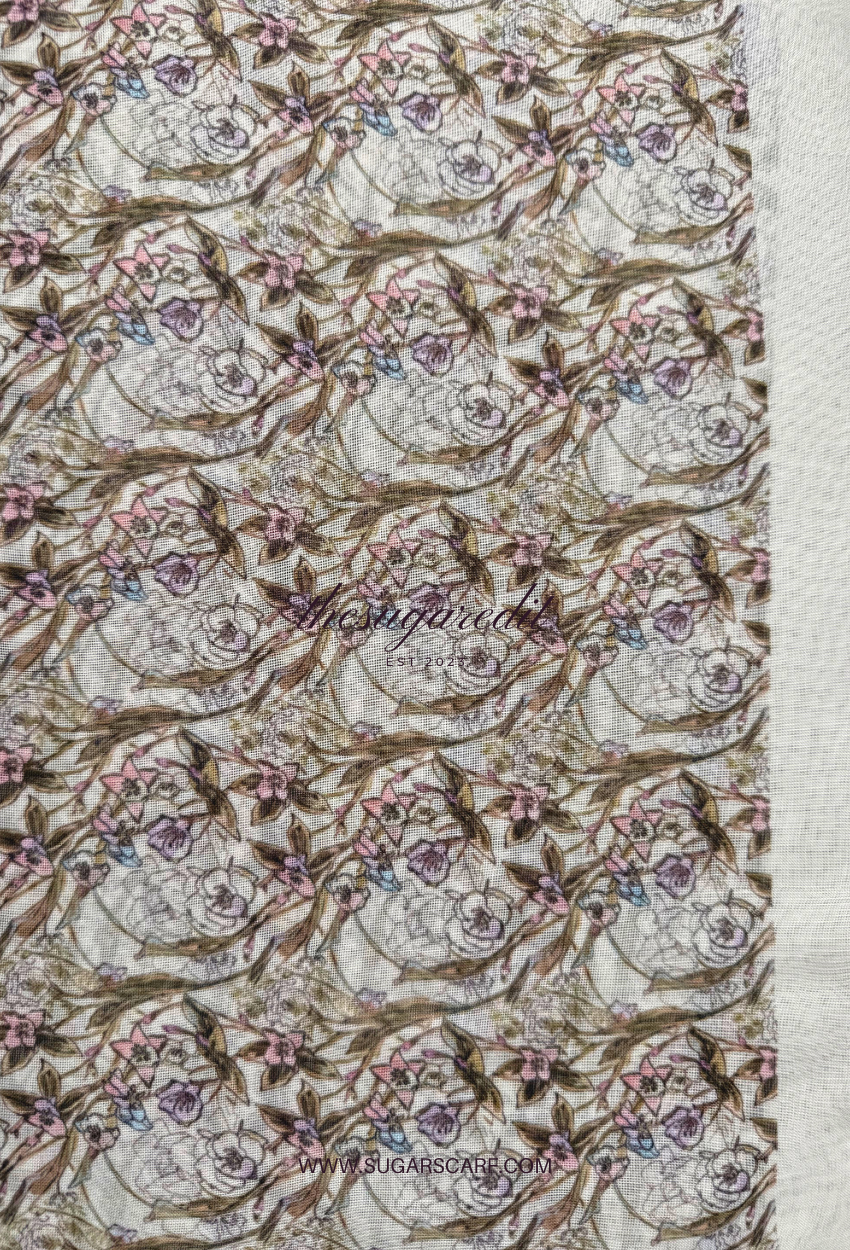 TSE BloomInvitation Japanese Cotton Voile Square - Venelope