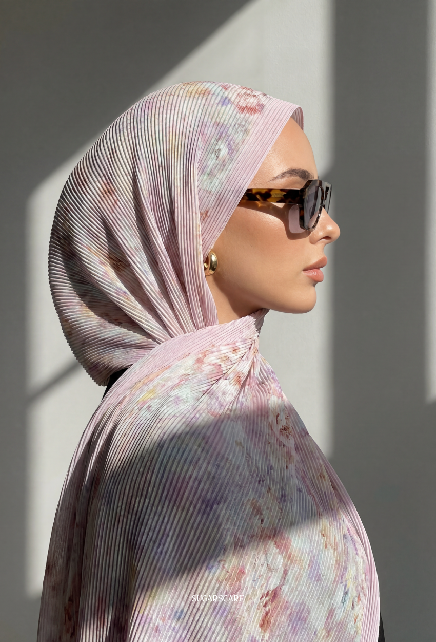 Fall In Love Wide Ultra Fine Pleated Shawl Ironless · in Julie