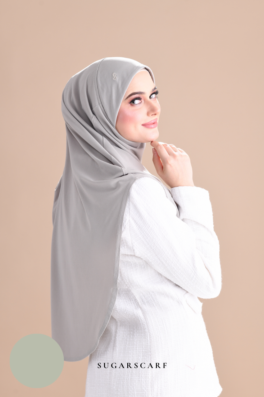 Iris Slip On Plain Hijab (Khaki)