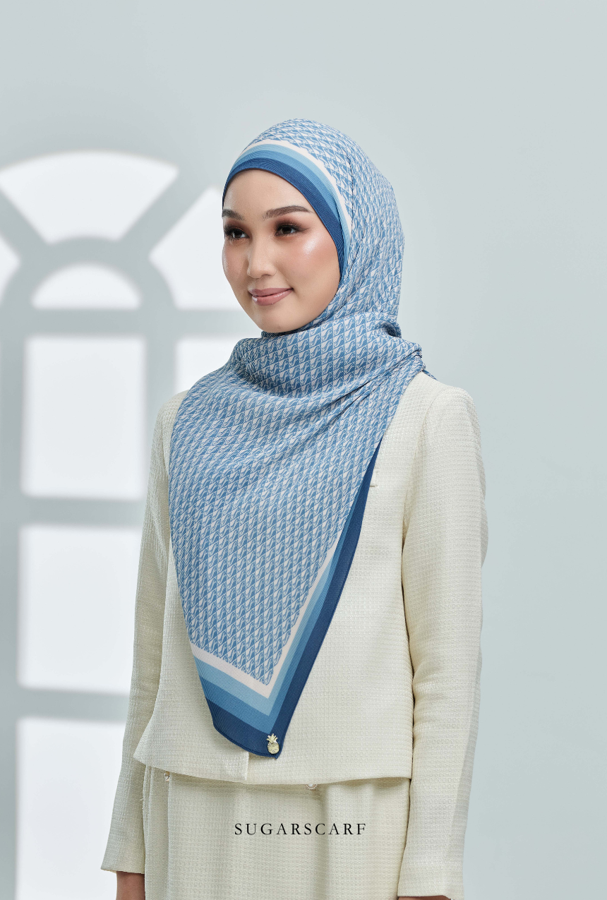 (SAMPLE) ( Full Wide Pleats Shawl ) Classy Monogram ( NAISS )