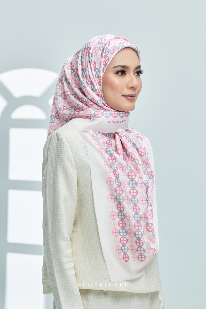 YES ( Square ) AS-IS Girl Boss Mixed Satin Silk Scarf ( Iconic )