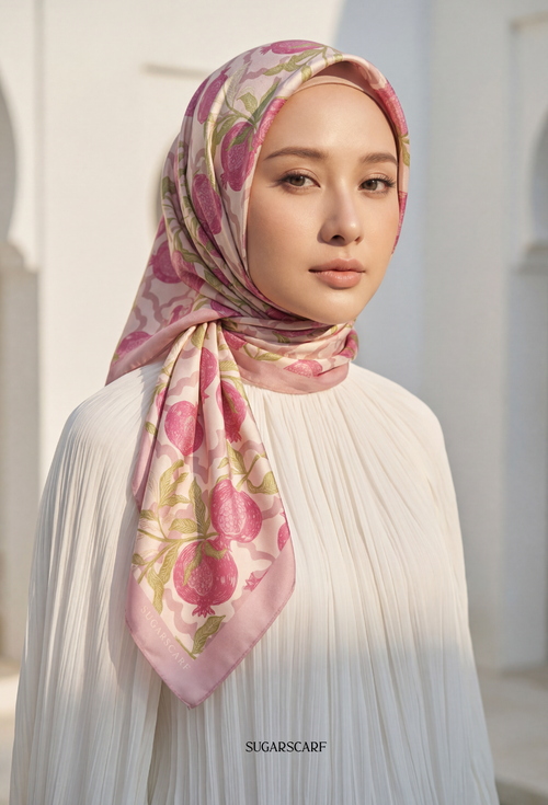 FallInLove Scarves Mixed Satin Square in PinkPromo 02