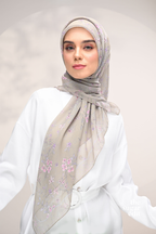 YES DEFECT - THESUGAREDIT Whispering Bloom Japanese Cotton Voile In (Khaki Petals)
