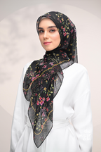 YES DEFECT -  Whispering Bloom Japanese Cotton Voile In (Dark Rose)