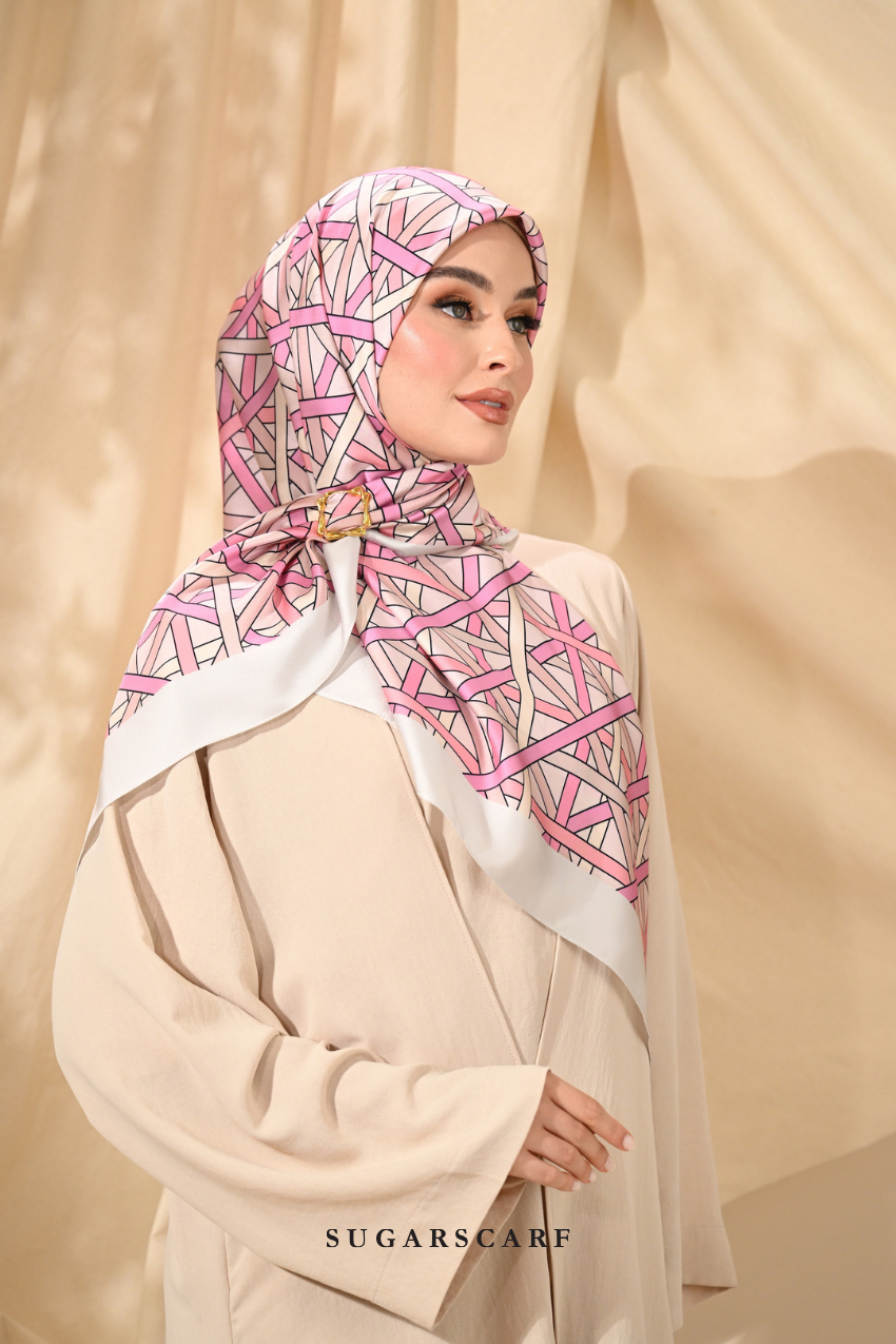 YES ( Square ) Classy Simpulan Mixed Satin Silk Satin ( SALAM )