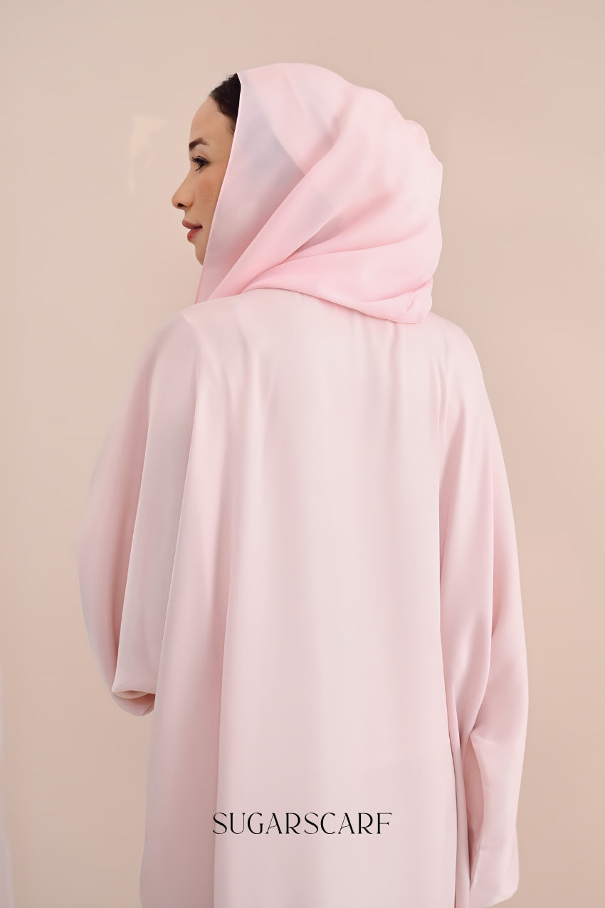 Noir Éclat Kate The Scarfé Hood /Shawl 100%Silk in (Rosewater)