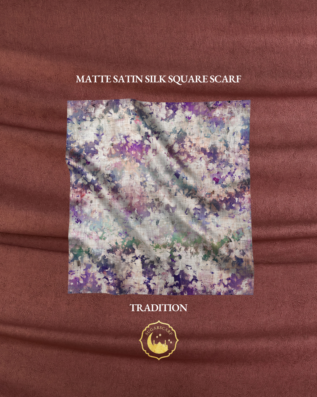 (Square ) Celeste In Mixed Silk Matte Satin (Tradition)