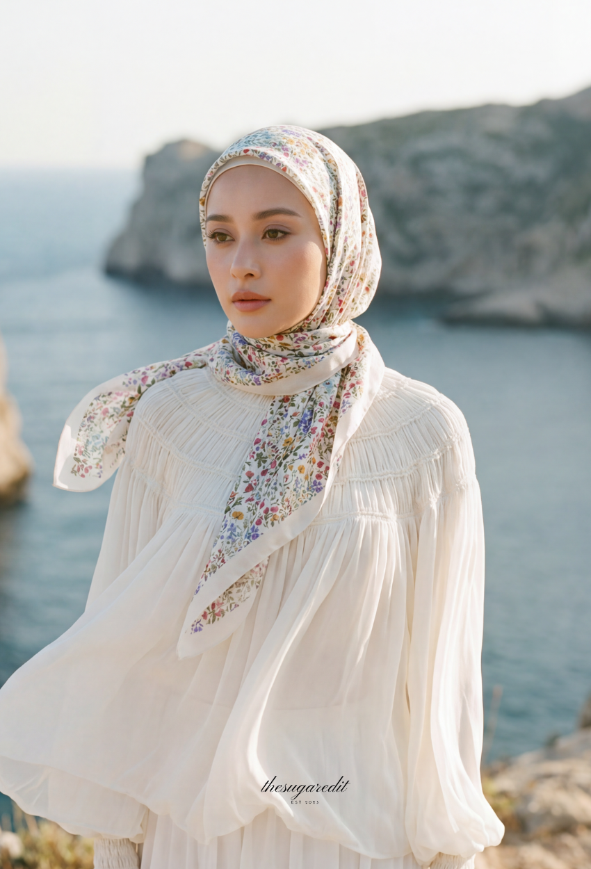 TSE Grace Collection Japanese Voile Square In NotCuteAnymore