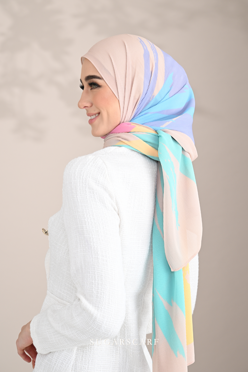 YES ( Full Wide Pleats Shawl ) Seri Raya Euphoria ( Serenity )