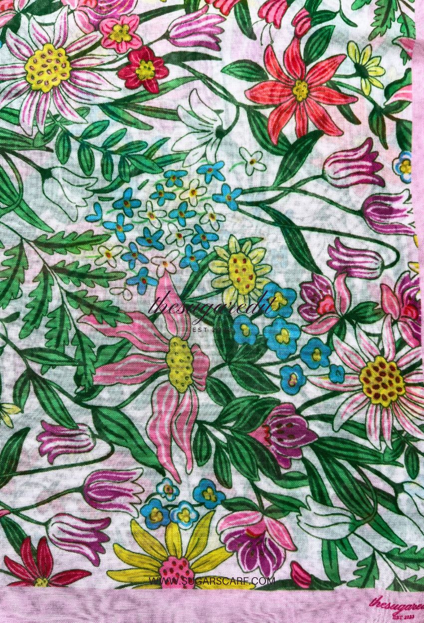 TSE BloomInvitation Japanese Cotton Voile Square - Sofrina