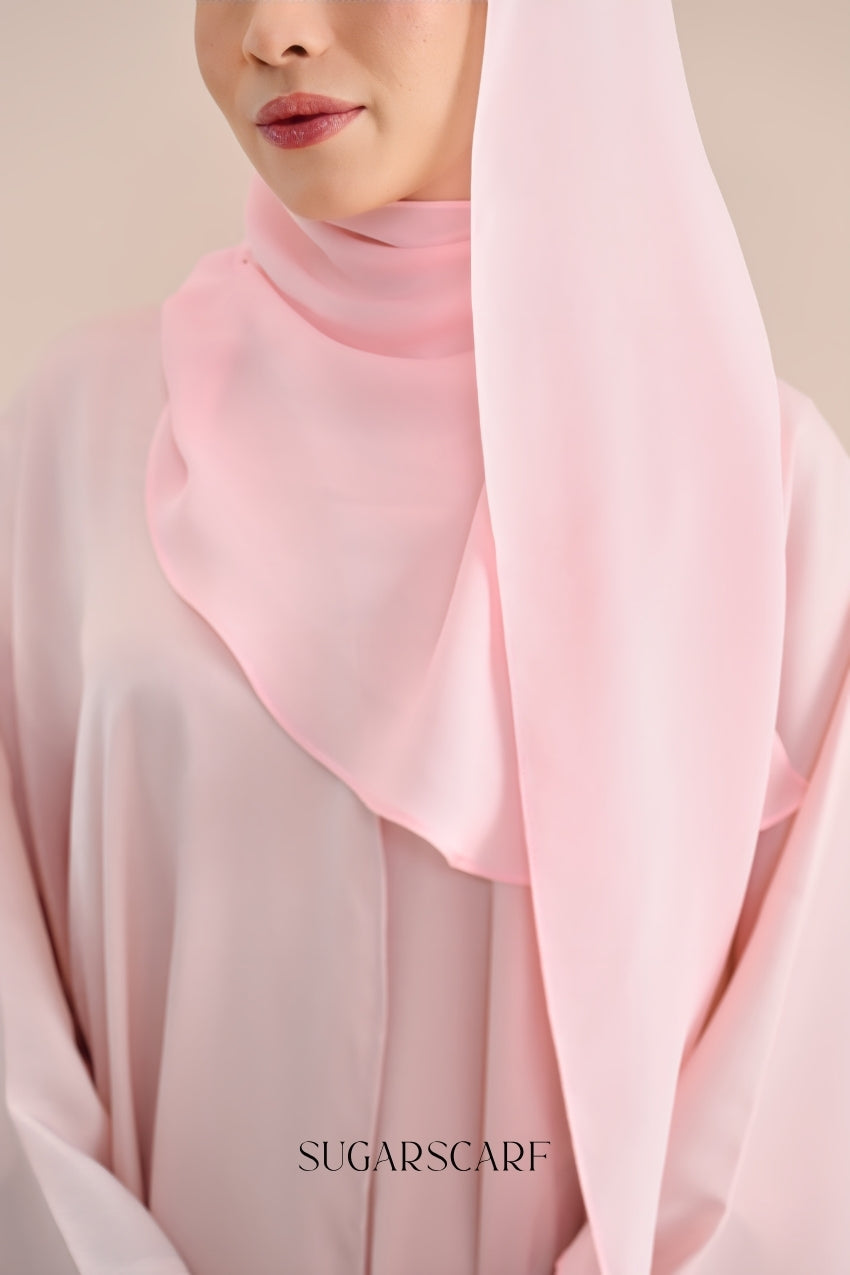 Noir Éclat Kate The Scarfé Hood /Shawl 100%Silk in (Rosewater)