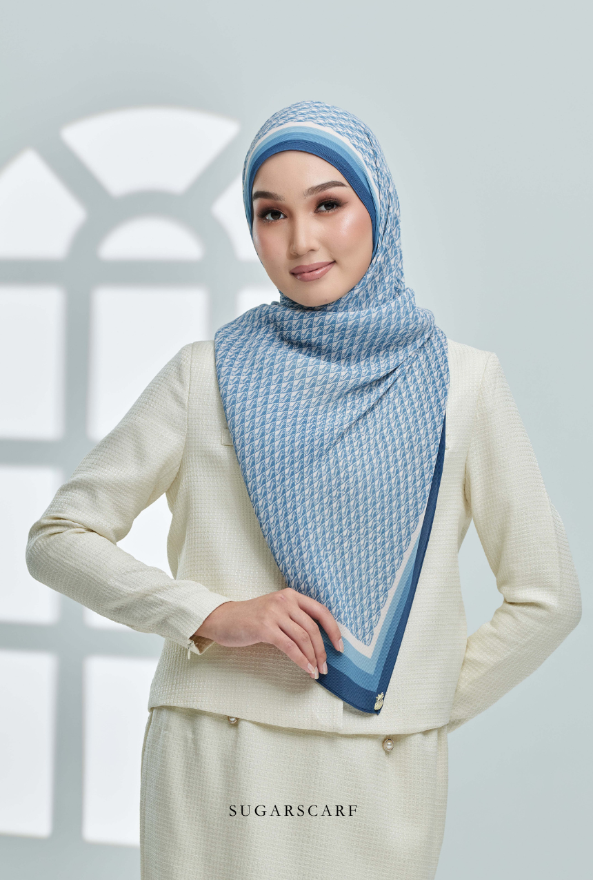 (SAMPLE) ( Full Wide Pleats Shawl ) Classy Monogram ( NAISS )