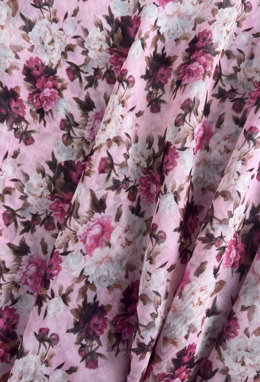 TSE December Serenity Japanese Voile Square In BloomFocus