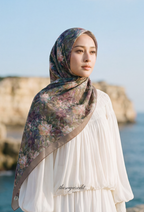 TSE BloomInvitation Japanese Cotton Voile Square In FloralÉlan