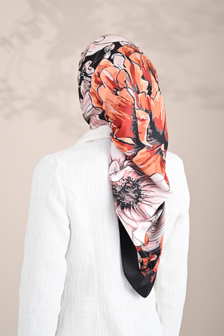 YES ( Square ) Blooming Matte Satin Silk Square ( TEAMWORK )