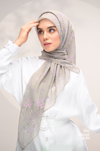 YES DEFECT - THESUGAREDIT Whispering Bloom Japanese Cotton Voile In (Khaki Petals)