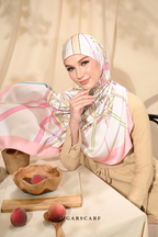 ( Square ) Classy Harmoni Mixed Satin Silk Scarf ( TRUST )