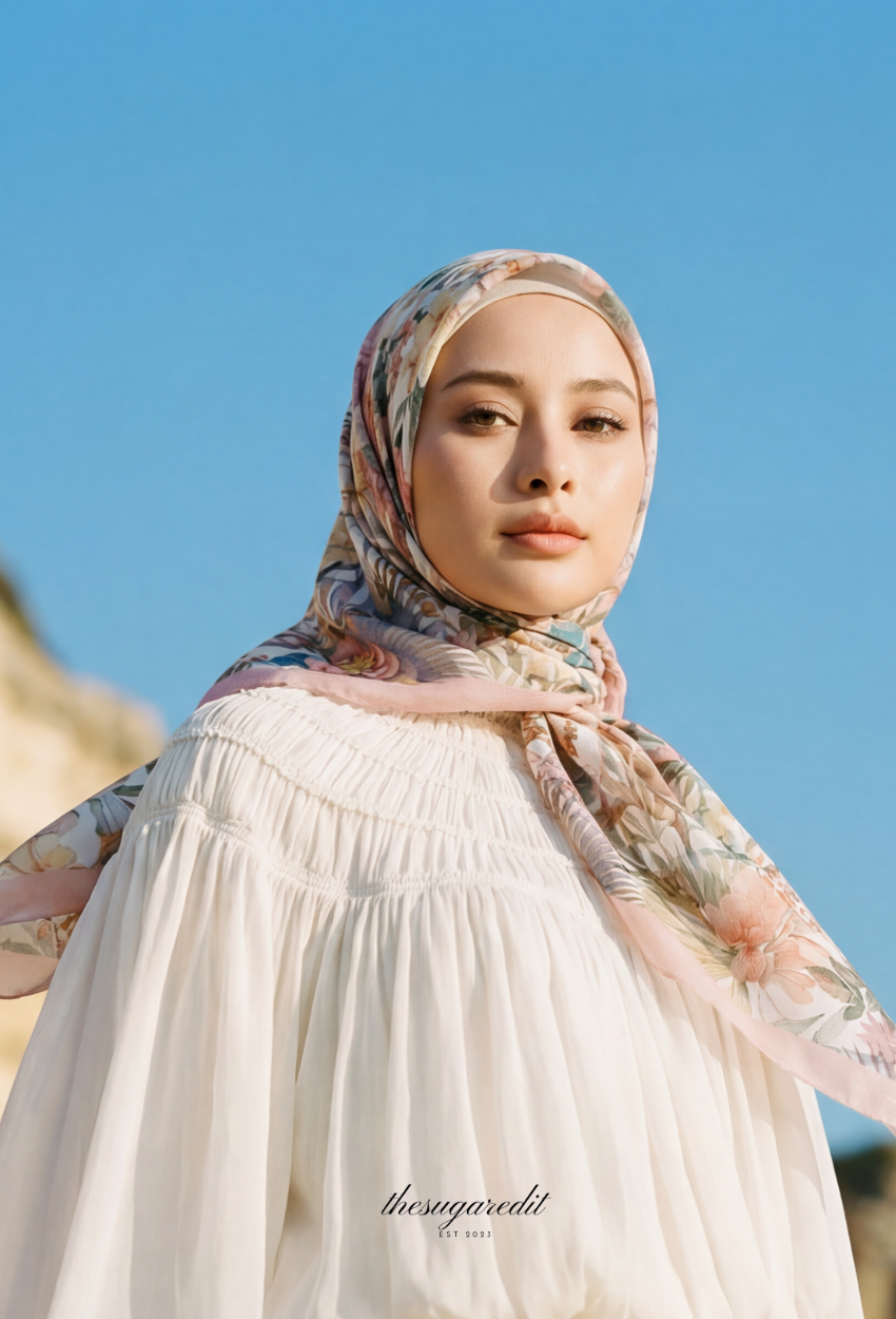 TSE Grace Collection Japanese Voile Square In GoldenHour