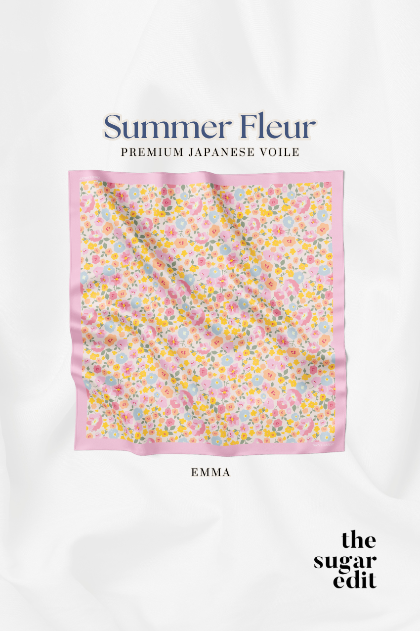THESUGAREDIT Summer-Fleur Series Premium Japanese Voile ( Emma )
